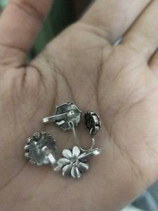 Floral Silver Nose Pins (Set of 4)