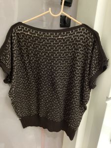 Stylish Brown Knit Top