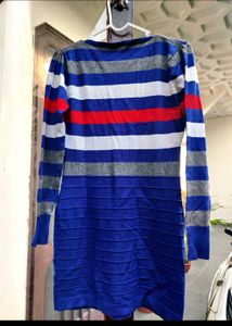 Striped Long Sleeve Mini Dress