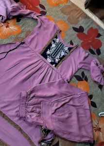 Pink Embroidered Kurta Set
