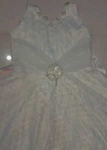 Elegant White flare frock