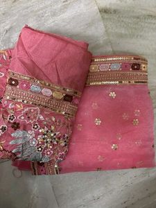 Pink Partywear saree 🩷