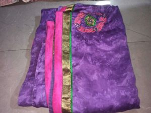 Purple Ethnic Dress Material
