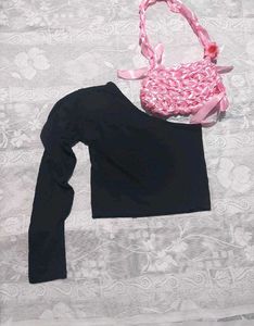 Black Crop top