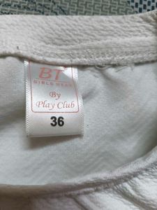 Beautiful White Party Top For 8-10 Years Girl