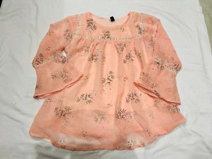 🇳🇿💫♥️ New Peach Floral Top Bell Sleeves