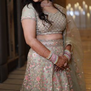 Beautiful Engagement Lehenga With Belt