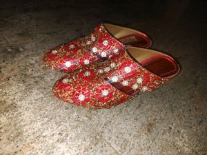 Red Shimmery Heels