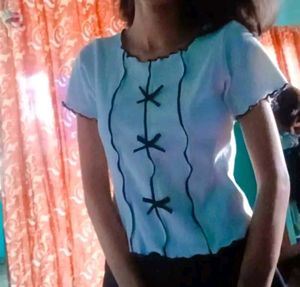 Cute Bow Detail Crop Top