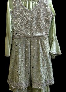 Stone Work Shararah Set Lsize With Shawl