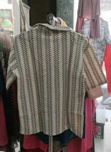 Patterned Button-Down Shirt