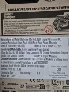 Hot Wheels Cadillac Project GTP Car