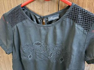 Trendy Black Sheer Top 🖤