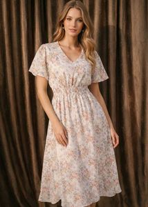 Floral Print Midi Dress