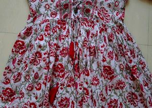 Pure Cotton Jaipuri Short Peplum Kurti !