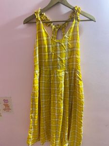 Yellow Plaid Sundress