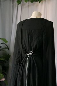 Elegant Black Cape Dress