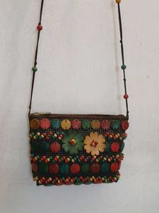 Colorful Beaded Pouch