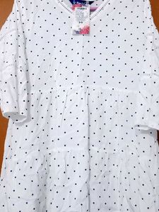 Polka Dot Tiered Tunic Top