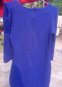 Navy Blue Striped Dress