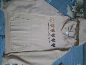 Women Hoodie With Heart Prints