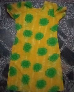 A Yellow Sunflower Printed Dress