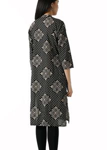 Utsa by Westside Black Bandhani Printed Kurta