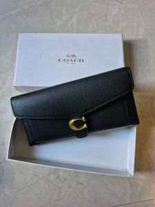 Coach Balck Leather Wallet With Box