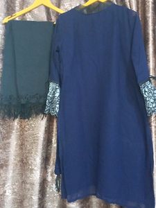 Fancy Pant Kurti With Work