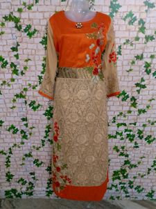5 Dress Combo 2Set Staight Gown Orange Golden