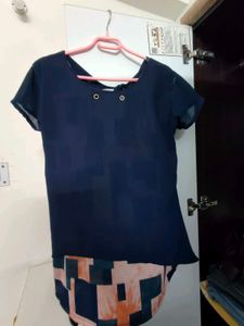 Blue Patterned Top