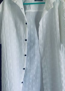 Textured White Shirt