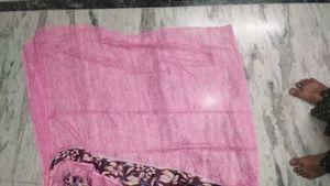 Floral Saree with Pink Border