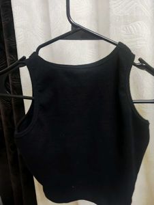 Black Ribbed Tank Top