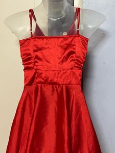 Silk Red Mini Dress