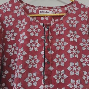 Fabindia Floral Print Tunic Top