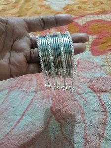Woman Fancy White Bangles 1 Free 🎁🎁Gift