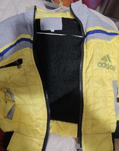Adidas Quilted Jacket - Yellow/Gray