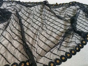 Black Net Saree