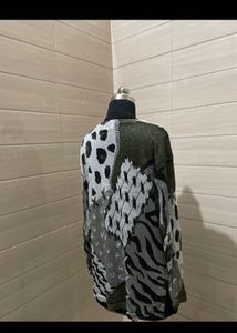 Jaguar Oversized glitter Animal Print Long Sleeve