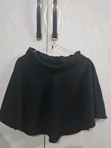 Black  Flare Short Skirt