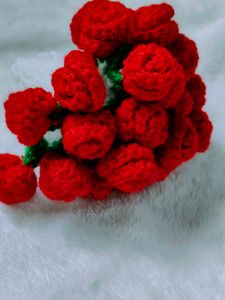 Crochet Rose Flower Blanket Bouquet