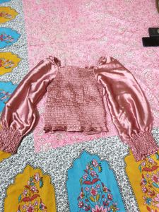 Pink Satin Blouse