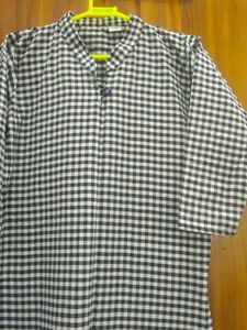 Checked Black &amp; White Shirt kurti pant