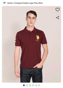 USPA Maroon Polo Shirt - Size M