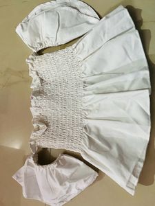 Beautiful Off Shoulder White Col Top