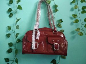 New Solid baguettes Maroon Bag