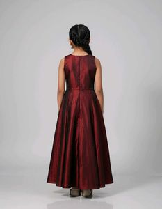 Girls' Elegant Maroon Gown