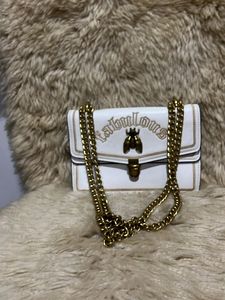 Fabulous White &amp; Gold Chain Bag