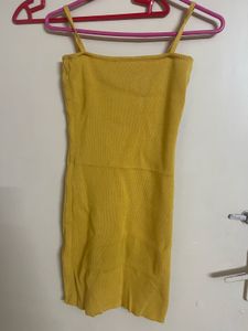 Mustard Midi Bodycon Dress